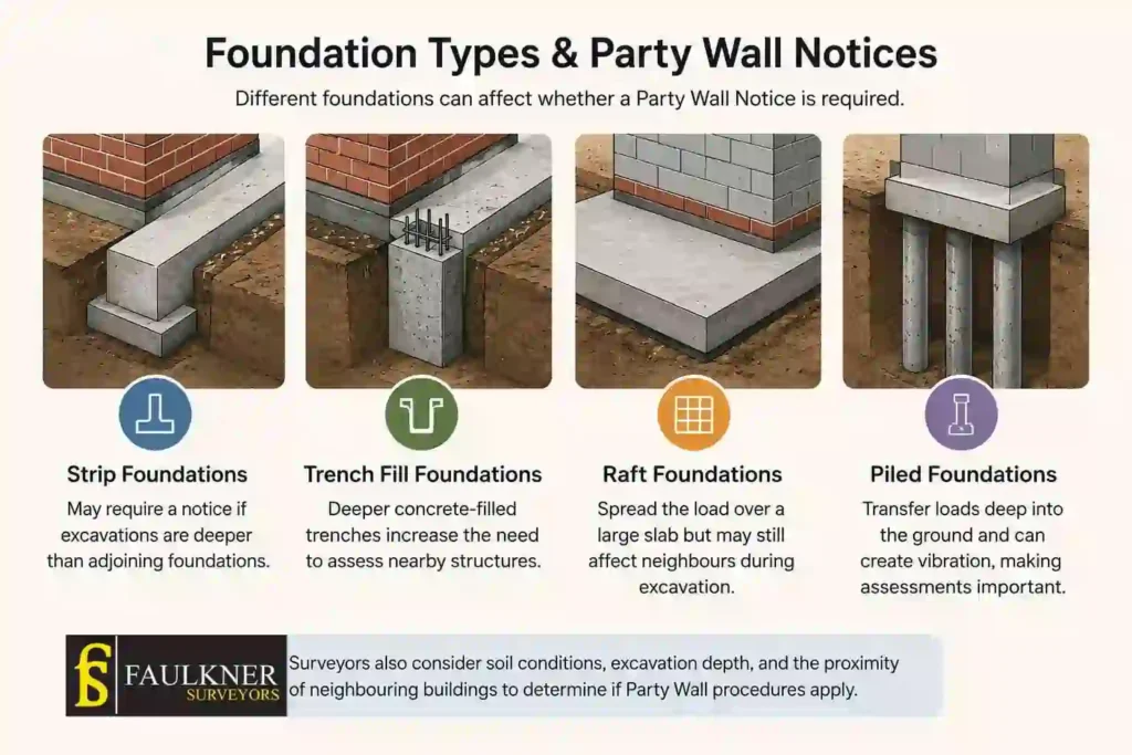 How Do Construction Methods Affect Party Wall Requirements? A Homeowner’s Guide 1 How Do Different Foundation Types Influence Party Wall Notices Sutton?