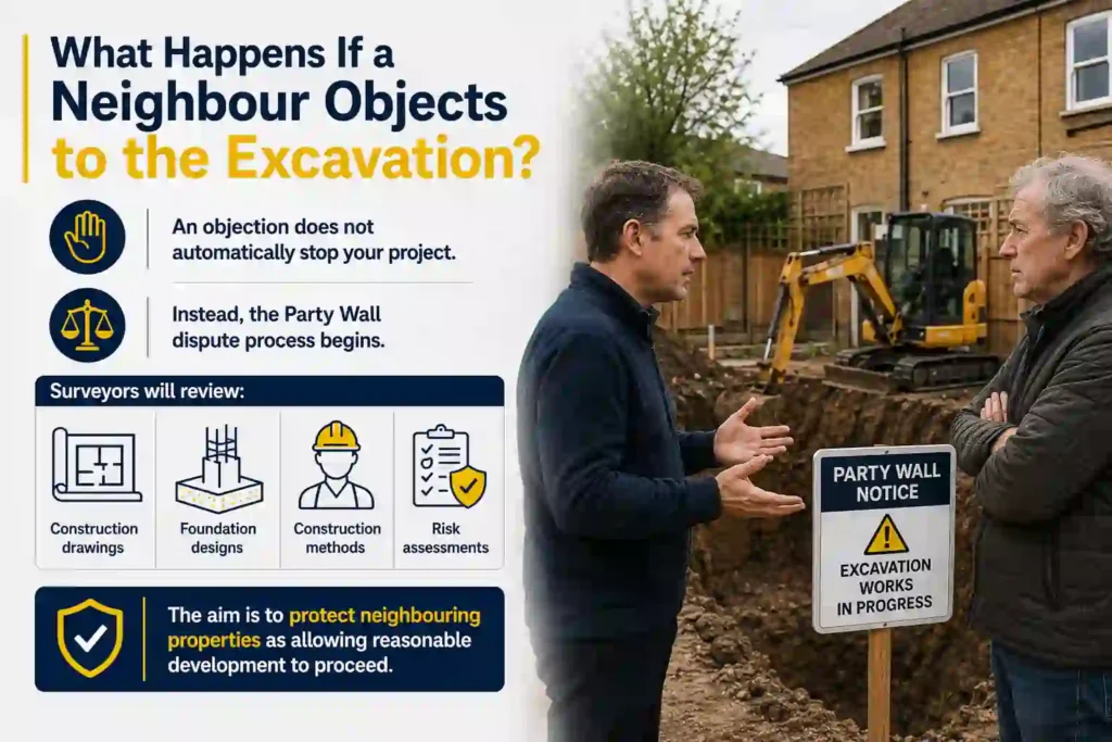 The Complete Guide to Section 6 Excavation Notices 3 What Happens If a Neighbour Objects to the Excavation Sutton